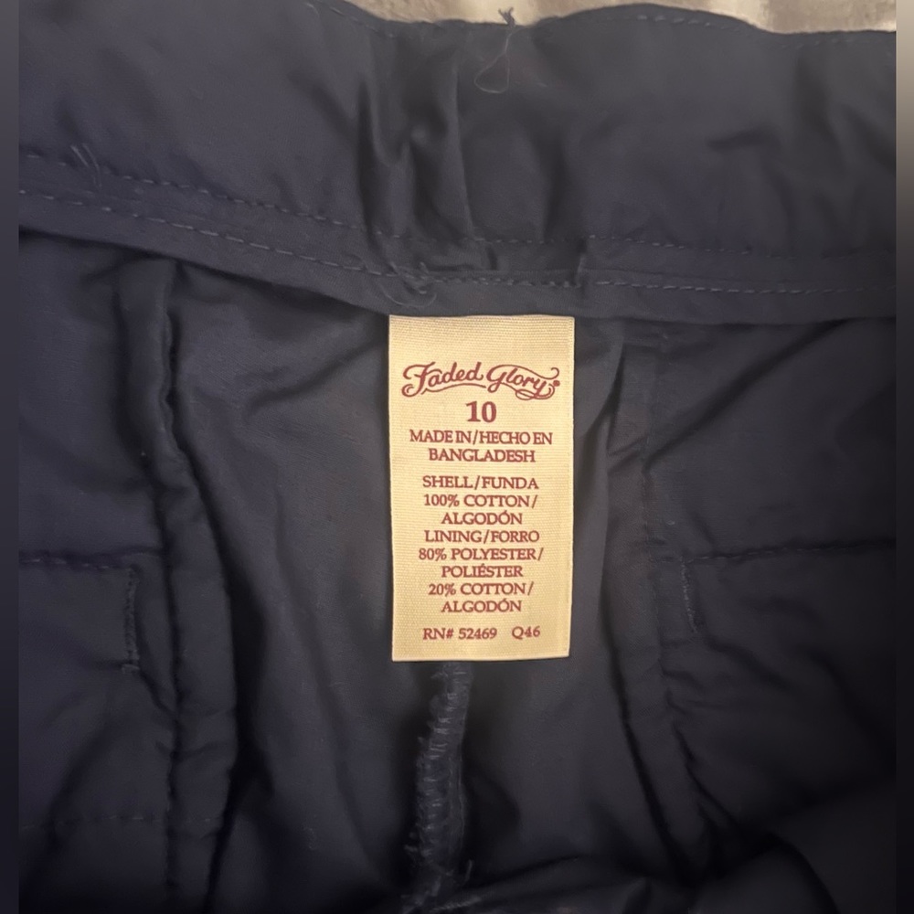 Faded Glory Eyelet Pattern Navy Blue Shorts - Picture 6 of 6